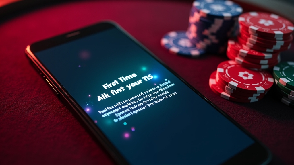 Telefon mit APK-Installationsaufforderungen auf einem Casinotisch